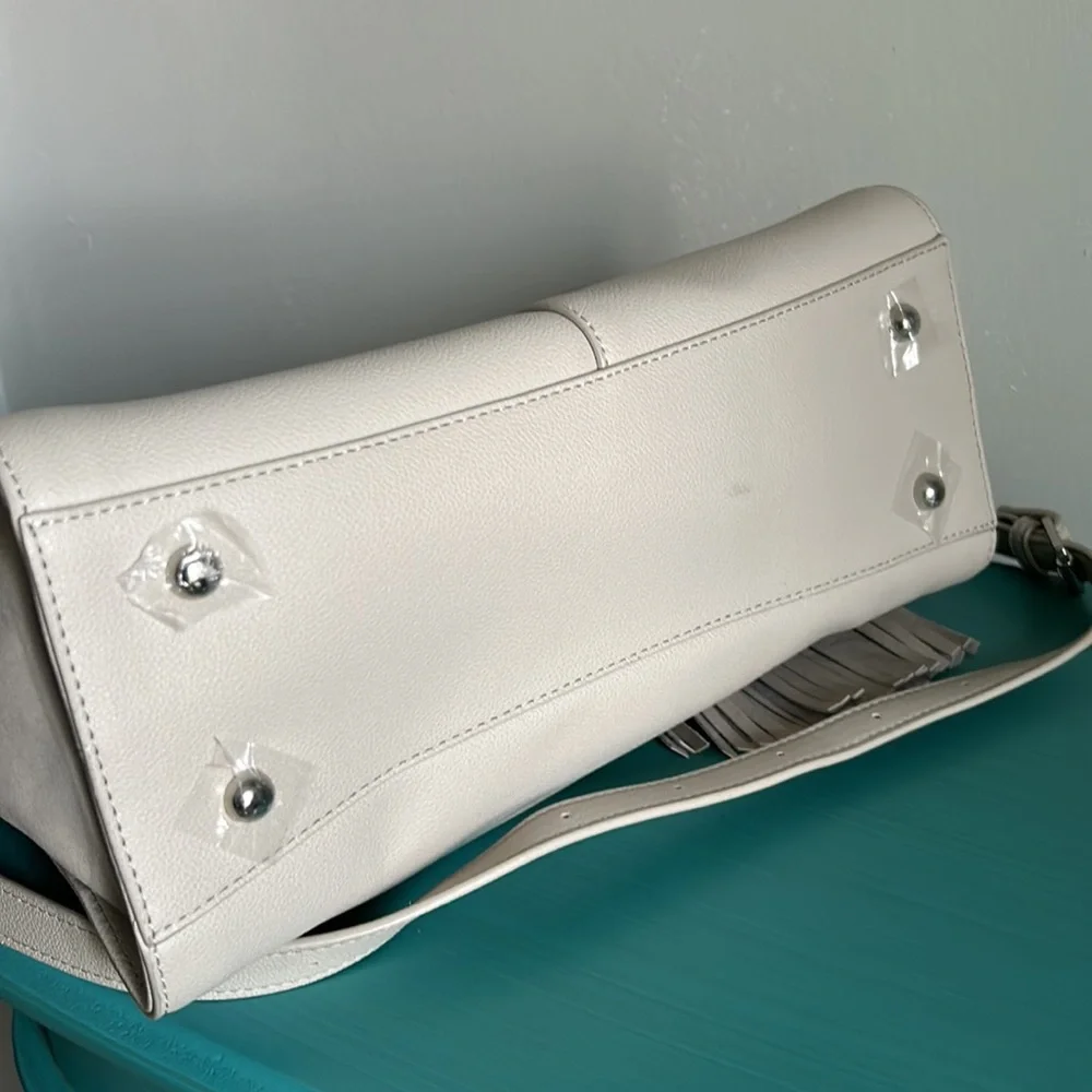 Citi Collective Ella Bag Vegan Leather Suede Fringe Detail Convertible Carryall - Picture 4 of 13